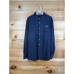 Embrace the Race Men’s  performance button-down shirt Sz XL Blue Long Sleeve